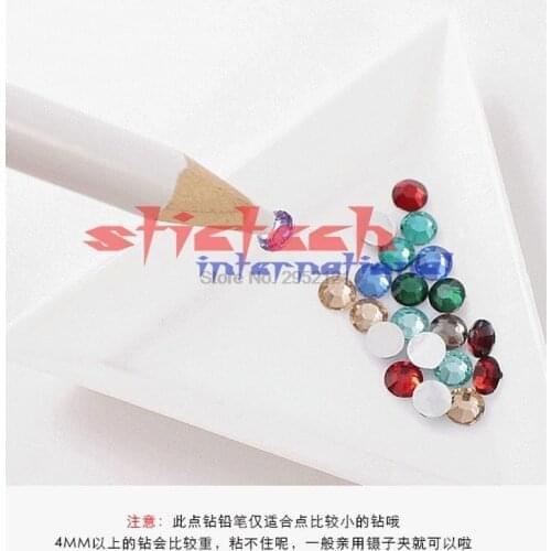 By dhl or ems 200pcs Rhinestones Picker Pencil NAIL ART Gem Setter Pen Pick Up Tool Wax Crystal