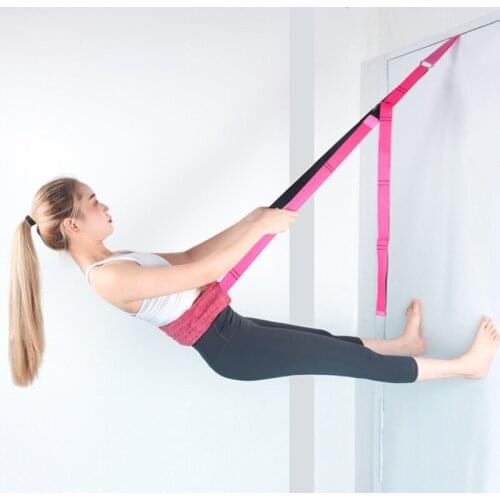 Yoga Gym Dance Ligament Stretch Belt Leg Stretcher Strap Door Flexibility Stretcher Strap with Loops Split Training Waist Rope