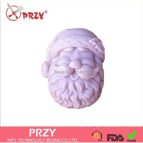 Soap Mold Fondant Cake Decoration Mold Wholesale Handmade Soap Mold Santa Claus Modelling Silicon Aroma Stone Moulds 3D PRZY