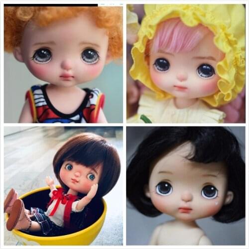 Customized face for holal dolls ,16cm dolls like holal doll , hair can choose