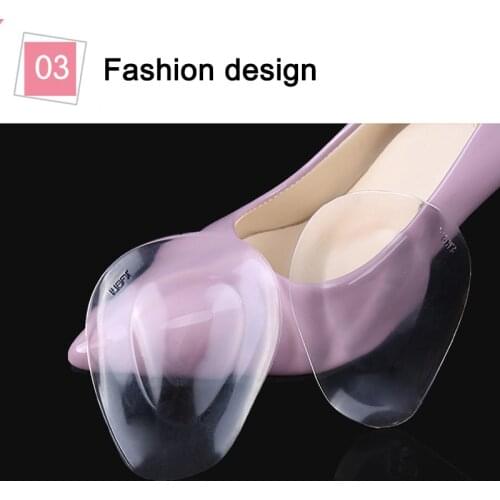 2 PCS Silicone Forefoot Invisible High Heels Shoes Patch Anti-Slip Resistant Protective Pads Foot Care Tool Pain Relief Inserts