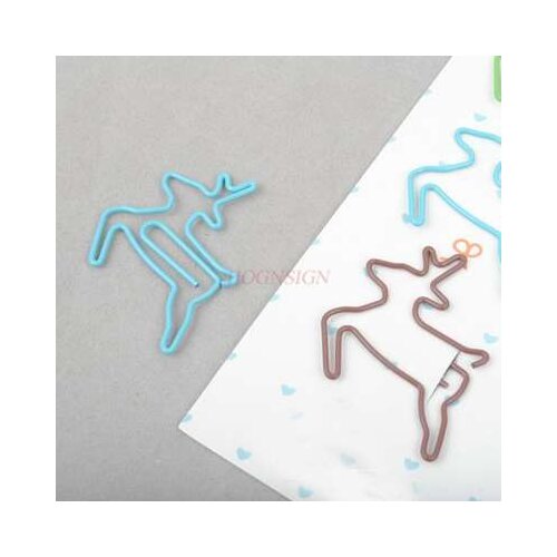 6pcs Office stationery supplies animal paper clip cartoon bookmark color paper clip custom gift color pin