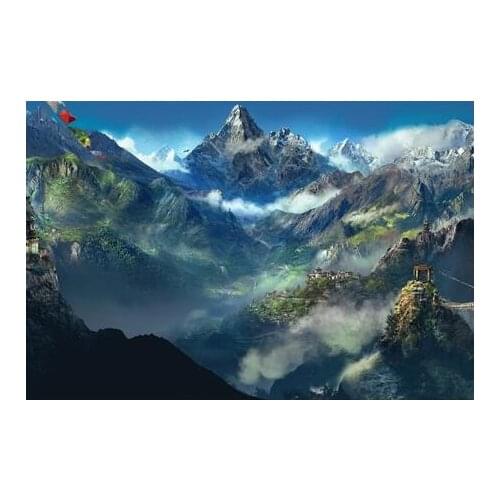 Oil picture print on canvas Wall Painting himalayas mountain Vision landscape