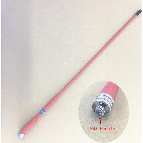 Red Long Whip Flexible UHF 400-470mhz Sma Female High Gain antenna for Kenwood Baofeng Wouxun TYT Puxing TDX etc walkie talkie