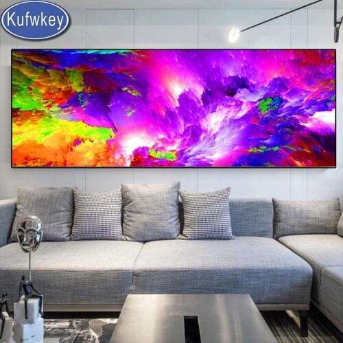 Red diamond embroidery fantasy Abstract Colorful Cloud 5 d diy painting diamond Full Square Round Diamond Mosaic Large Art