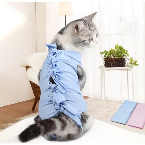 Summer Cat Sterilization Surgery Suit Vest Weaning Clothes Anti-licking Breathable Physiological Clothing Clothes Pet Supplies