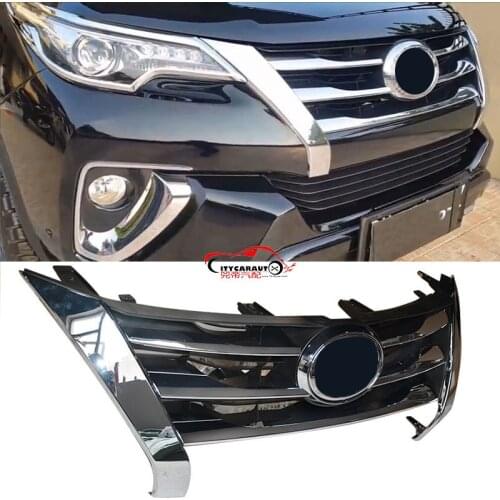 Modified For Fortuner Grill Mesh For Fortuner 2015 2016 2017 2018 Front Bumper Grille Front Racing Grills Cover Bumper Grilles