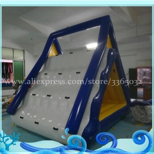 Commercial Grade Inflatable Floating Water Island Attractive Water Game Climbing Tower Slide for water park games