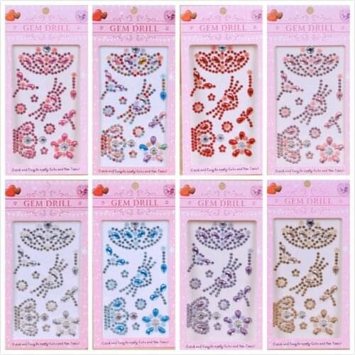 Crystal Stickers Acrylic Diamond Stickers Scrapbooking Mobile Phone Tablet Computer Sticker Creative DIY Childrens Toy