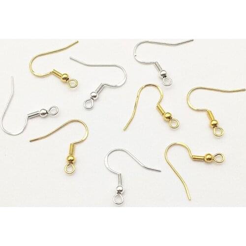 New arrival! (choose color) 18mm 500pcs/lot Copper Silver or gold Plated Earring Hooks, Ear Hooks (As shown)