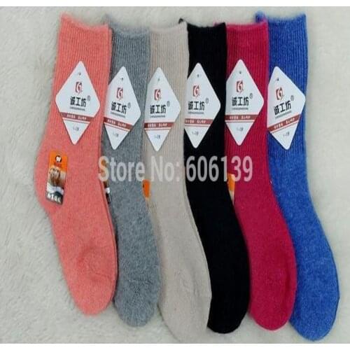Solid Color baby boys&girls wool socks winter keep warm 1-6 years old chidren socks 3pairs/lot Baby Wool Socks