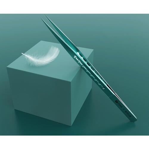 2UUL Titanium alloy tweezers Microscope Tweezers Electronic Fingerprint Tweezers for Phone BGA Motherboard Chip IC Repair