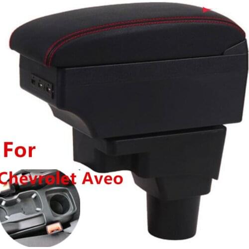 For Chevrolet Aveo Sonic Lova T250 T300 armrest box central Store content Storage box cup holder car-styling accessories