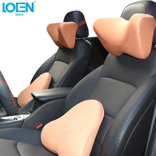 LOEN "New" U Style Car Neck Pillow Shaped Support Memory Foam Auto Front Seat Neck Support For Office Home Car Travel Non-slip