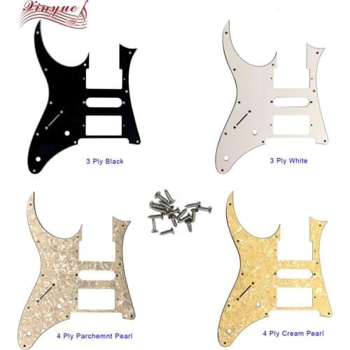Pleroo Custom Guitar Parts For Left Handed Ibanez RG 350 EX MIJ Guitar Pickguard HSH Humbucker Pickup Scratch Plate with10 holes