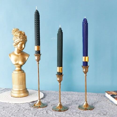 Luxury Gold Nordic Candlestick Metal Simple Romantic Candle Holder Creative Restaurant Kandelaars Wedding Dinner Decor MM60ZT