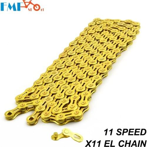 Steel MTB Bike Chain 11 Speed Hollow X11 EL 116 Link Gold Bicycle Cycling Chain For Road Mountain Bike Parts