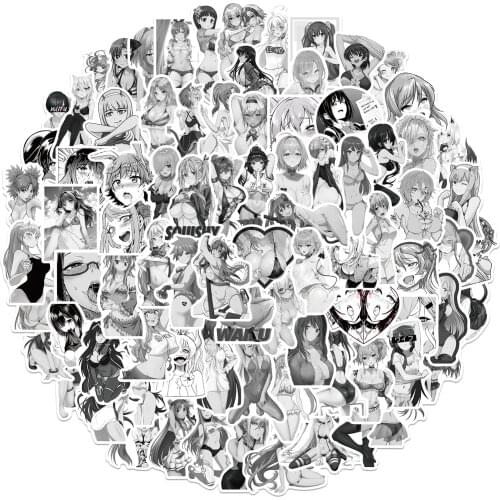 10/50/100pcs Anime Hentai Sexy Bunny Girl Waifu Decal Suitcase Stickers Laptop Car Truck Waterproof Car Sticker Decals