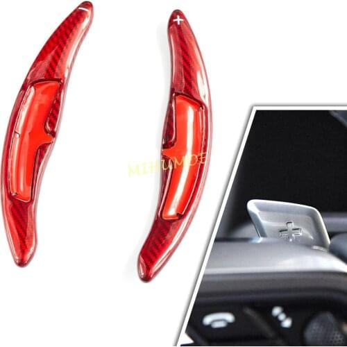 Carbon Fiber Paddle Shifter Extension For Porsche Cayenne Macan Panamera 718 Red