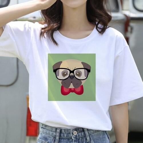 Kawaii dogs street t-shirt fashion cartoon dog Harajuku graphic t-shirt Female t-shirt short sleeve ropa mujer