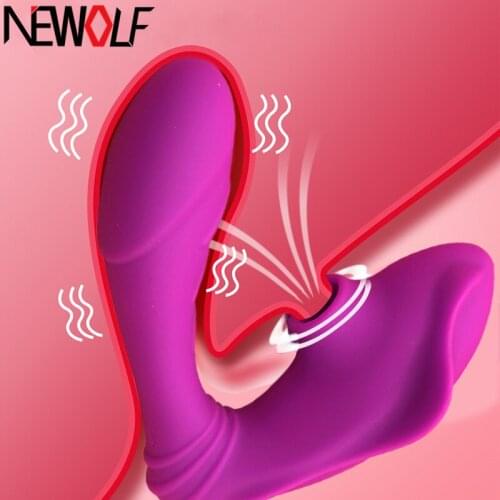 Wireless Remote Control G-spot Dildo Vibrator Vagina Clit Sucking Penis Stimulator Wear Device Sex Toys Product for Women S53