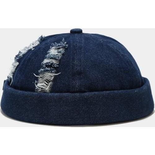 LDSLYJR Vintage Docker Cap Brimless Hat Breathable Beanie Hats Cotton Adjustable Solid Color Landlord Sailor Cap Men and Women 7