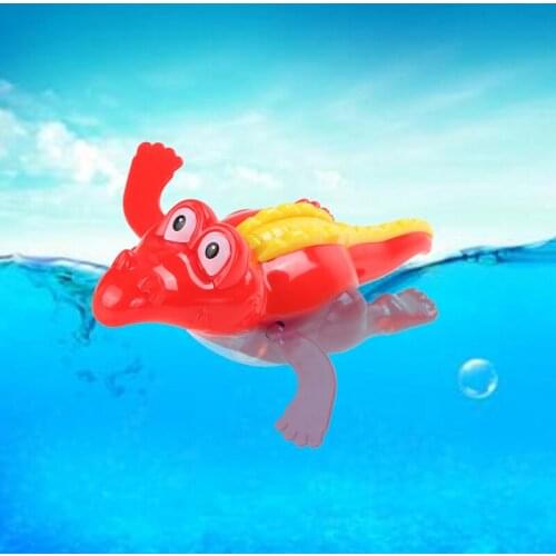 Baby BathToy Funny Wind Up Clockwork Dabbling Toy Baby Bath Swimming Toy Crocodile for Kids Educational Toys
