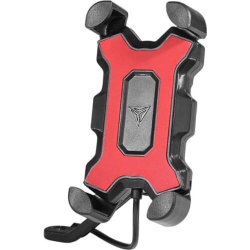 Motorcycle Handlebar Mirror Wireless Charger Mount Stand Holder for Cellphone D08A