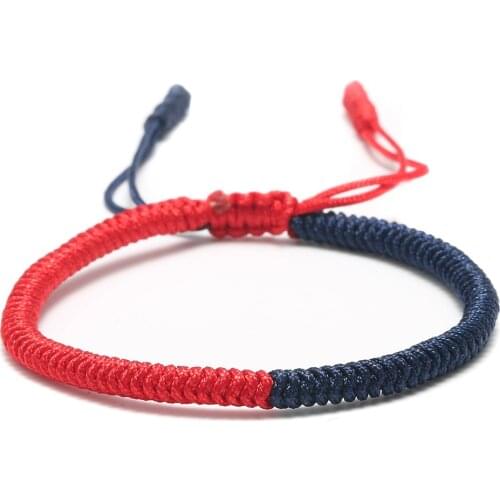 Two color splicing Charm Ethnic couple Handmade Knitted Rope Bracelets & Bangles For Women man lovers hand Jewelry Children Gift