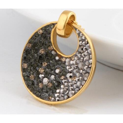 Gold-Color Stainless steel Brand Austria Crystal Pendants Nickel Free Fashion Necklace Jewelry For Women