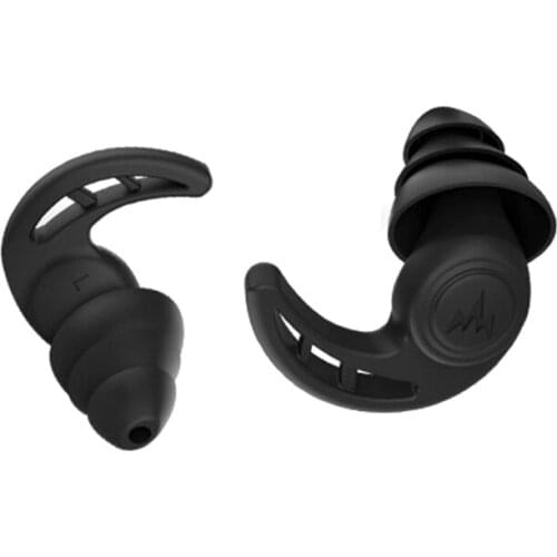 1Pair 3 Layer Soft Silicone Ear Plugs Tapered Sleep Noise Reduction Earplugs 72XB