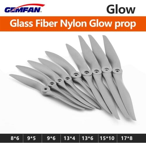 1pcs GEMFAN Glass Fiber Nylon Glow Propellers 8X6/9X5/9X6/13X4/15X10/17X8 for DIY RC Models/ Level Engines Spare Parts