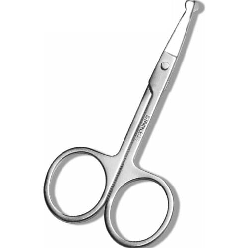 Small Eyebrow Nose Hair Scissors Cut Manicure Facial Trimming Tweezer Women MakeupTool 1Pc New Stainless Steel