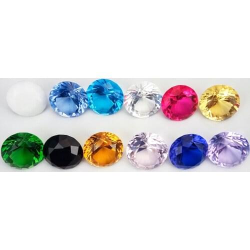 1pc Mix Color Quartz Crystal Glass Single Diamond Paperweights Crystal Feng Shui Crystals Craft For Home Wedding Vase Decor Gift