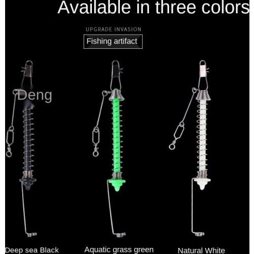 1Pcs Fishing Hook Automatic Fishing Hook Stainless Steel Spring Fishhook Bait Catch Ejection Catapult Lazy Fishing Tackle