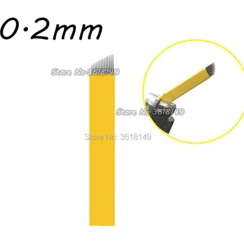 100pcs Lamina Tebori 14 Flex Microblading Needles Tattoo Needle for Eyebrow Lip Agulha For Permanent Makeup 3D Embroidery