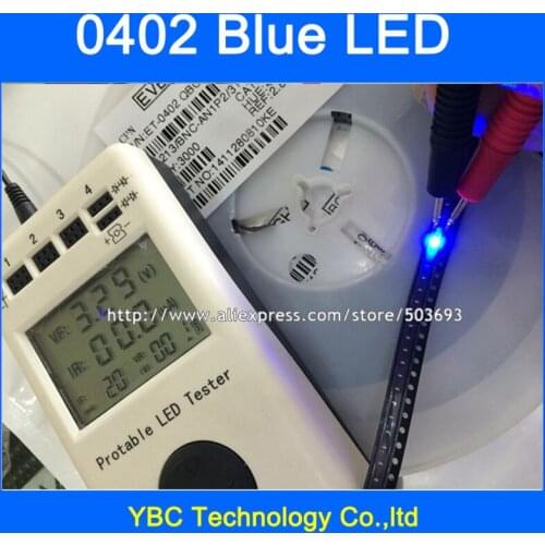 1000pcs/lot 0402 Blue SMD LED Ultra Bright Light Diode Wholesale