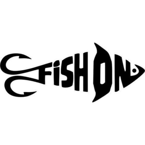 13.3cm*5.5cm Fish On Fashion Car Styling Decor Car Sticker Vinyl Decal S4-0671