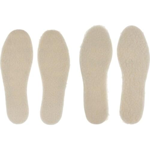 2 Pair Fluffy Warm Wool Insoles Men Women Boots Winter Shoe Insert Pad Kids Thermal