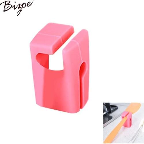 2PCS Silicone Kitchen Pot Cover Holder Ladle Spoon Storage Rack Cooking Tools