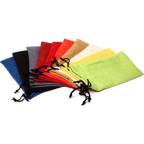 200pcs/lot Soft Microfiber Cloth Pouch For Sunglasses Glasses Carrying Storage Bags Small Jewelry Gift Drawstring Pouches ZA3831