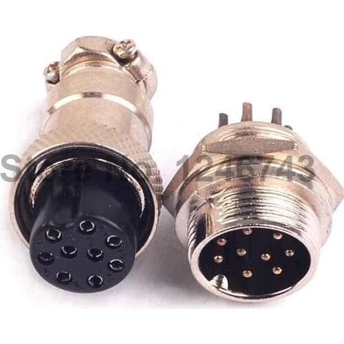 3PCS Gx16-9P Aviation Plug Core Air Outlet Trepanned 16mm Connector Device Connector Air Plug