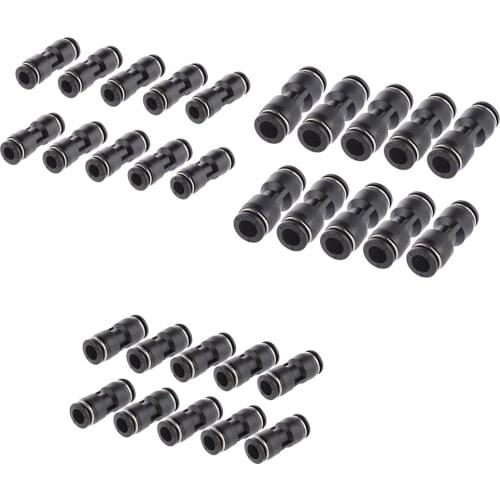 30 Pieces 6mm 8mm 10mm Straight Air Line Quick Fittings Pneumatic Connector
