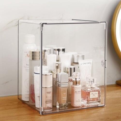 Big Capacity Acrylic Perfume Organizer Nail Polish Perfume Stand Holder Makeup Organizer Toys Display Dust-proof Cosmetic Box