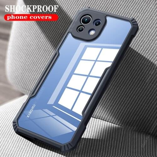 Case For Xiaomi Mi 11 Back Transparent Cover-With Airbag Shockproof Phone Case For Xiaomi Mi 11 Mi11 Case 6.81 inches