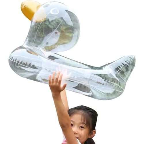 Infant Kids Inflatable Swim Ring, Transparent Duck Shape Swimming Seat Ring for Beginner 2021 New Fashion