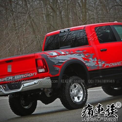 For Dodge RAM car stickers pull flower color stickers RAM appearance decoration modified stickers