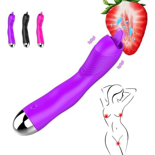 EXVOID Oral Licking Clitoris Stimulator G-spot Massager Vibrators Sex Toys for Women 12 Speeds Tongue Vibrator Intimate Goods