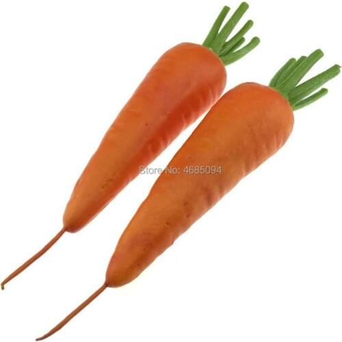 Gresorth 2pcs Artificial Lifelike Carrot Decoration Fake Vegetable Home House Kitchen Rabbits Gift Food Toy