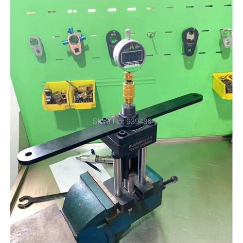 Common rail diesel injector valve repair tool, for Cummins ultra high pressure injector solenoid valve travel measuring seat